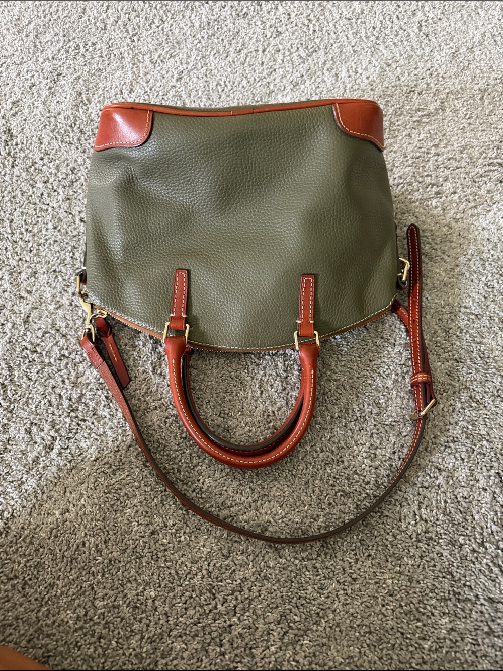 Dooney & Bourke Pebble Leather Grain Geena Satchel - Picture 7 of 12